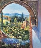 Alhambra Gardens Art Print Poster By Timothy Easton, 24 
