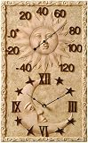 Chaney Instrument 10-Inch by 14-1/2-Inch Sun & Moon Clock/Thermometer Combo
