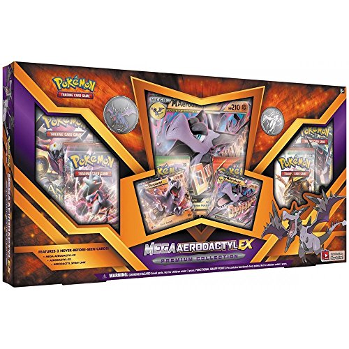 Pokemon Cards - MEGA AERODACTYL EX BOX (6 Boosters, Jumbo Foil, Special Foils, Pin & More)