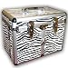 ZEBRA PRINT COSMETIC/JEWELRY TRAIN CASE