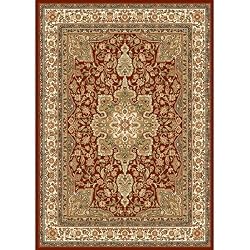 Traditional Area Rug 8'x11' Red