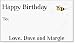 Birthday Party Bee Children's Calling Card