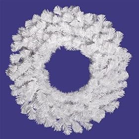  48 inch Snow White Artificial Christmas Wreath - Unlit