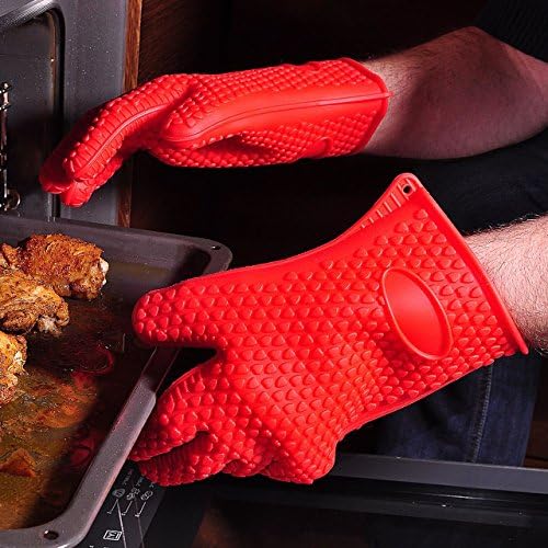 Poziteev - [1 Pc] Grill Glove - One Size Fits All - Multipurpose, Food Safe and Eco-Friendly Barbecue Gloves