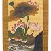 Lotus Flower and Duck in Pond Silk Scroll Hanging Wall Art Interior Decor Handmade Asian Print Korean Folk Painting