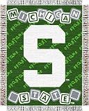 NCAA Michigan State Spartans 36-Inch-by-46-Inch Woven Jacquard Baby Throw