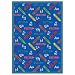 Crayons Rug - Blue (Rectangle)