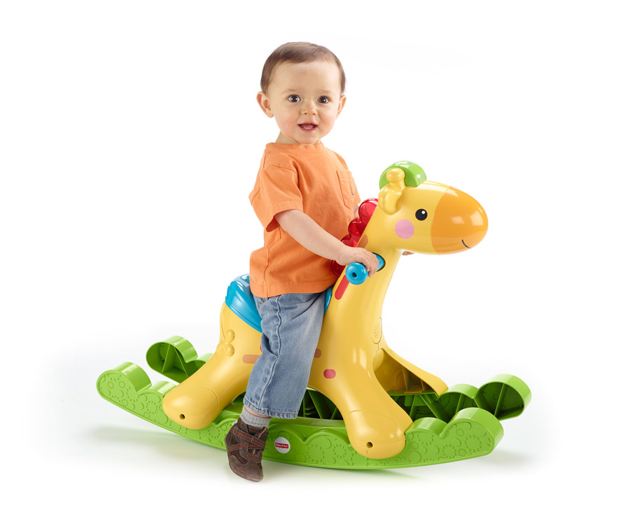 Fisher Price Rainforest Rockin Rocking Giraffe Ride on Toddler Toy