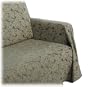 Ibiza Damask Leaf Jacquard Love Seat Throw Cover, Olive