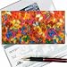 Lenticular Check Book Cover, SUN FLOWERS, BUTTER FLY, YELLOW, PINK R-D080-CBC