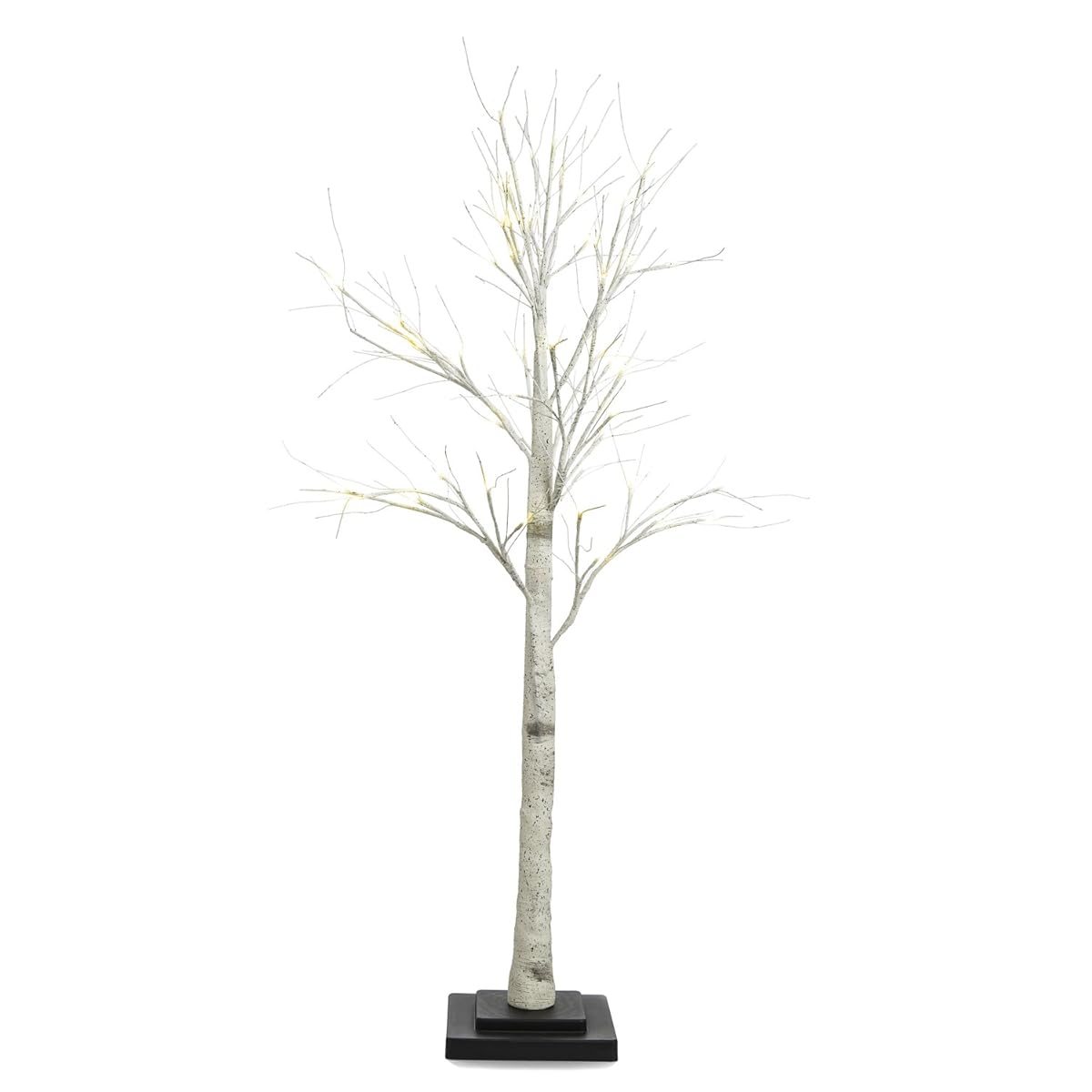 4.5 Ft. Prelit Birch Tree, 48 Warm White LEDs, Indoor/Outdoor Use