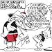 Rich Diesslins Cartoon Days of Christmas TCDC - Sean Boley, Santa Goes Commercial - Coffee Gift Baskets - Coffee Gift Basket Image