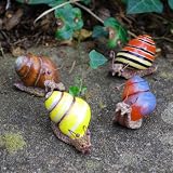 from Gardens2you Set Of Four Coloured Resin Snail Garden Ornaments