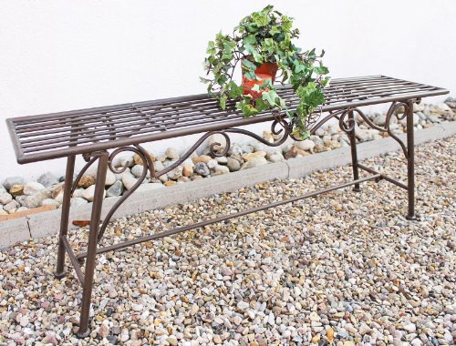 Bank Sitzbank “CUCCIO-XL” B-120cm 77824 Gartenbank aus Metall Gartenmöbel