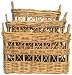 Natural Rattan Rectangle Baskets Set / 3 Large = 24 1/2" x 20 X 14 1/2"H