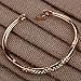 YAZILIND Jewelry Simple Design Rose Gold Plated Carve Diamante Crystal Charming Bangle Bracelet 2.2