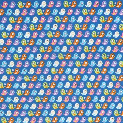 blue bird organic fabric Timeless Treasures (per 0.5 yard multiples)