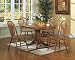 5PCS Country Solid Oak Nostalgia Dining Table & 4 Chairs Set