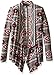 Derek Heart Girls' Big Long Sleeve All Over Print Handkerchief Cardigan