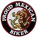 Proud Mexican Biker Embroidered Patch Mexico Flag Iron-On Motorcycle Emblem