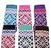 Womens Wool Warm Socks Thick Heavy Thermal Fuzzy Boot Winter Crew Cold Weather Casual Crew Socks 5 Pairs