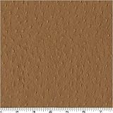 Faux Leather Fabric Ostrich Saddle Brown