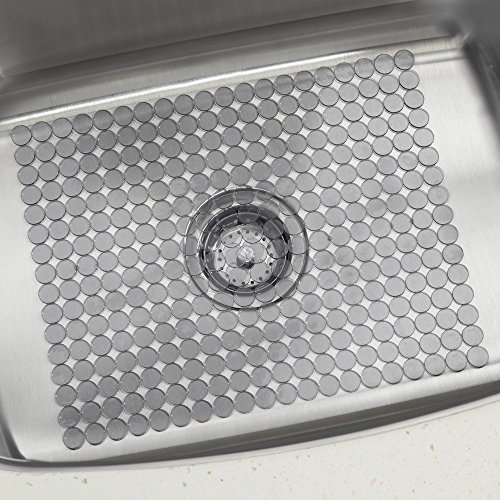 InterDesign Orbz Kitchen Sink Protector Mat, Large, Graphite New eBay