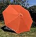 BELLRINO Decor Replacement Orange Strong & Thick Umbrella Canopy for 9ft 8 Ribs Orange (Canopy Only)
