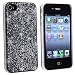 Black Bling Rubberized Hard Slim Case Compatible With iPhone 4 G OS