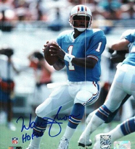 Autographed/Hand Signed Warren Moon Houston Oilers 8x10 Photo