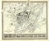1844 LARGE HISTORIC WALL MAP MUNCHEN MUNICH GERMANY