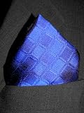 Cobalt Squares Silk Pocket Square - by Royal Silk