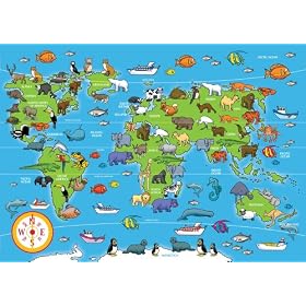 Ravensburger Puzzle Animals of the World Giant Floor Puzzle (60 Pieces)