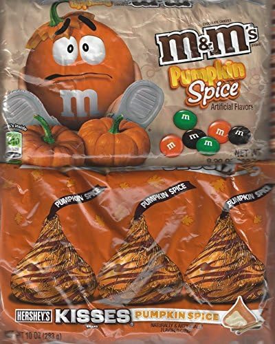 Pumpkin Spice M&M's 9.9oz Bag and Pumpkin Spice Hershey's Kisses 10oz Bag