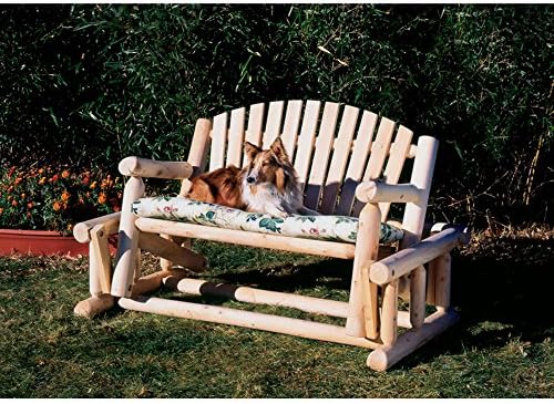 Rustic Natural Cedar Furniture Co. Rustic Natural Cedar Furniture Old Country 4-ft. Log Style Outdoor Glider Loveseat, Brown, Wood, 35L x 56.5W x 36H in.