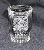 Ornate Chinese Dragon Jumbo 1-1/2 oz. Etched Shot Glass