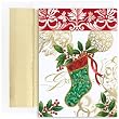 Holly-Filled Stocking Christmas Cards -