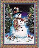 IMAGE OF Plaid Snowman Throw - 70 x 53 Blanket/Throw