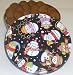 Gourmet Food : Scott's Cakes 2 1/2 lb. Christmas Ginger Snap Cookies in a Happy Snowman Tin