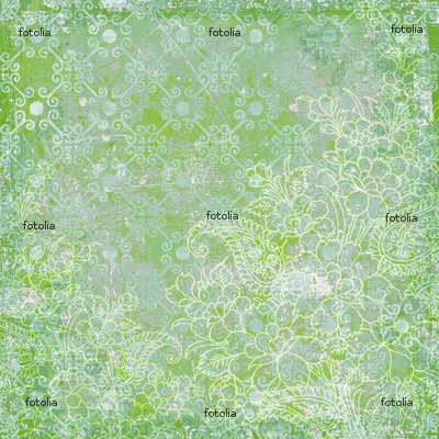 'Green Floral Christmas Scrapbook Background 