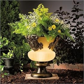 Kichler Traditional Beige Lighted Urn Planter by Kichler