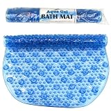 Blue Aqua Gel Bubbled Bath Mat As Seen On Tv 16 X 27 Inches