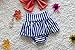 Cute Baby Bikini Big Bowknot Stripe Orange 2 Pieces Skirt Swimwear Sets (Small,Orange)