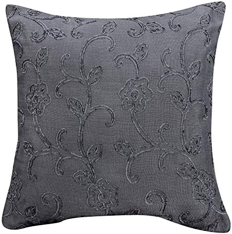 Embroidered Cushion Covers Pillow Shells , Set of Two 20"x20"