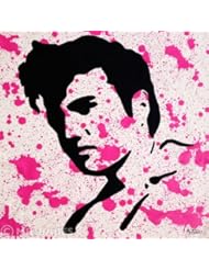 Single Detail Page Misc: Mr. Babes "Elvis" Original Acrylic On Canvas Pop Art Painting