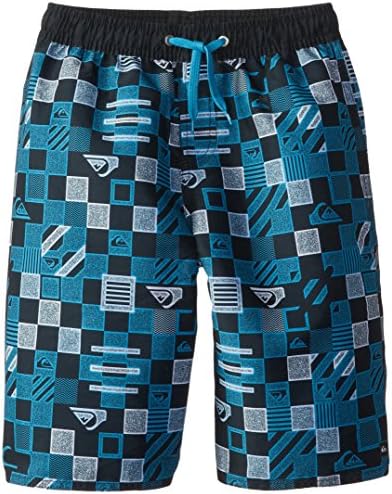 Quiksilver Big Boys' Checkered Volley Board Short, Hawaiian Ocean, Large