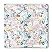 Ambesonne Floral Bandana, Cute Pastel Daisies, Unisex Head and Neck Tie