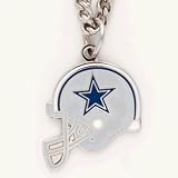 Dallas Cowboys Chain Necklace with NFL Team Helmet Logo Pendant