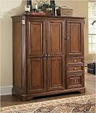 Hooker Furniture Brookhaven Computer Cabinet in Medium Clear Cherry 281-10-309
