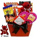 You Little Devil! Hot & Sweet Snack Valentine's Gift Basket with Teddy Bear